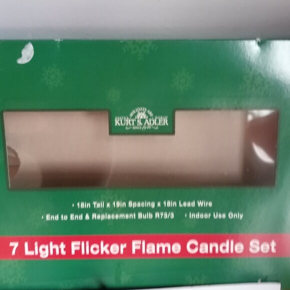 'KURT S. ADLER' Vintage style 7 Light Flicker Flame Candle Set Perfect! NIB - Picture 5 of 5